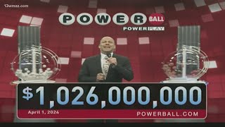 Powerball numbers April 1  1026 Billion Jackpot [upl. by Attesor]