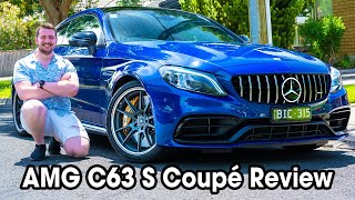 2021 MercedesAMG C63 S Coupe Review GOODBYE V8 Hello 4 cylinder [upl. by Nat]