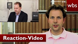 ReactionVideos Illegaler ContentKlau oder legal  Rechtsanwalt Christian Solmecke [upl. by Alva259]