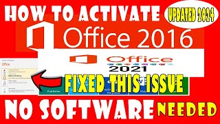 Activate Microsoft Office 2021 without product key  UPDATED 2024 [upl. by Fernyak83]