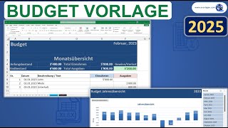 Budget Excel Vorlage Tutorial Anleitung [upl. by Wernick]