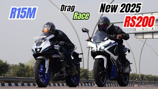 New 2025 RS200 UG vs Yamaha R15M Drag Race [upl. by Iroc]