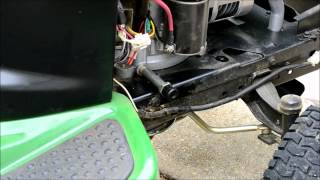 John Deere Lawn Tractor Tune Up Step 1 of 5 The Oil Change [upl. by Reviere]