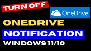 Stop OneDrive notifications on Windows 11  10 [upl. by Akirdnwahs502]