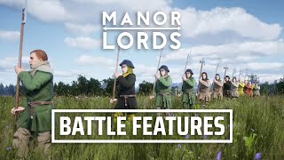 Manor Lords  Battle Features  Medieval RTSCitybuilder [upl. by Ricca]