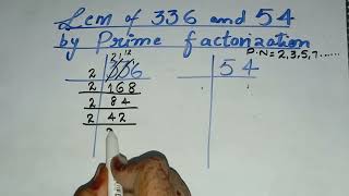 Lcm of 336 and 54  by prime factorization  in UrduHindi [upl. by Esadnac]