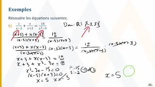 Résolution déquations contenant des fractions rationnelles [upl. by Atteuqihc505]