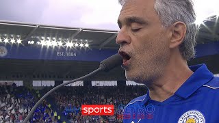 Andrea Bocelli performing Nessun Dorma amp Time To Say Goodbye to celebrate Leicesters title win [upl. by Staci152]