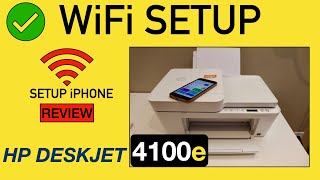 HP DeskJet 4100e WiFi Setup Review [upl. by Yeknarf]