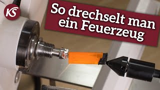 Feuerzeug Bausatz drechseln mit Drechsler Kai Pfleger [upl. by Kcirtapnaes]