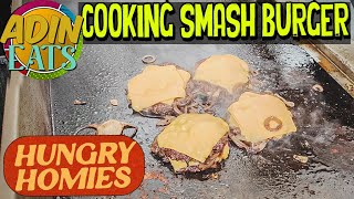 Cooking Smash Burger Hungry Homies [upl. by Lleda880]