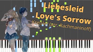 Liebesleid Loves Sorrow Synthesia Piano Tutorial [upl. by Eiromem93]