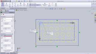 13 SolidWorks Sketch TUTORIAL LINEAR SKETCH PATTERN [upl. by Gardie994]