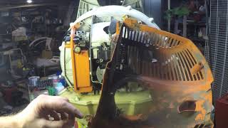 Stihl BR600 blower repair Part 1 [upl. by Shultz329]