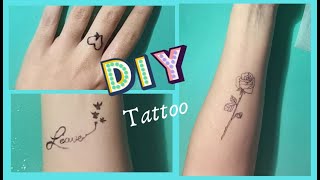 DIY TATTOO Come fare dei tatuaggi temporanei a casa✍ [upl. by Hennessy]