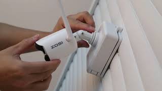 Wire FreeBatteryPowered Security Camera Installation Guide ZOSI Security Camera [upl. by Sirois464]