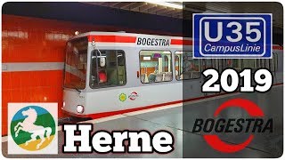 U35 CampusLinie der Stadtbahn Bochum in Herne  BOGESTRA 2019 [upl. by Dutchman]