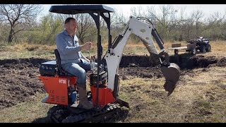 HOW TO OPERATE A MINI EXCAVATOR  USING THE CONTROLS AND DEMONSTRATION EP 19 [upl. by Ard162]