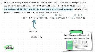 Finding Percent Abundance 3 Isotopes [upl. by Odnesor]