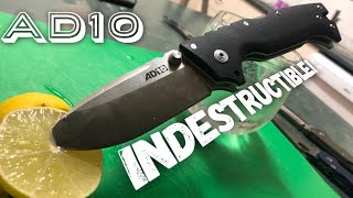 Indestructible Pocket Knife  Cold Steel AD10 [upl. by Ferreby]