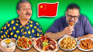 Mexican Dads Try AUTHENTIC Chinese food [upl. by Yatnuhs729]