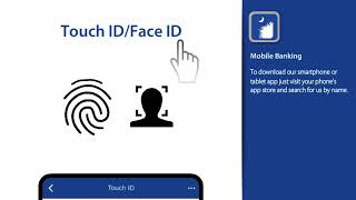 Mobile banking app Touch ID Face ID and Fingerprint Login [upl. by Alliuqet]