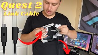 Quest 2 VR Link Cable  Guide of How to Set It Up Connect it  and Use It [upl. by Retsev]