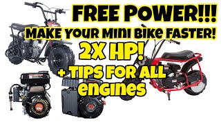 Make UR mini bike FASTER Free performance build mods for coleman bikes rb100 cc100x ct100u rt100 [upl. by Blessington27]