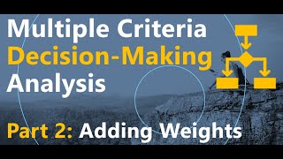 Multiple Criteria Decision Analysis Part II  Weighted Sum Model [upl. by Duwad]