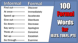 100 C1 C2 level Formal words  Advanced Vocabulary for IELTS TOEFL PTE [upl. by Wyly913]