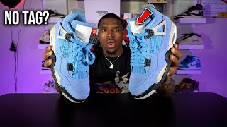 Air Jordan 4 UNC quotUniversity Bluequot Review  Cut Tag [upl. by Averat]