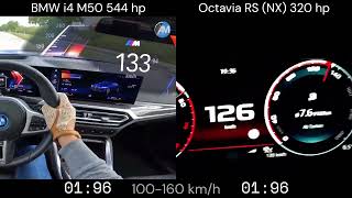 Octavia RS NX 320 hp vs BMW i4 M50 544 hp [upl. by Champagne]