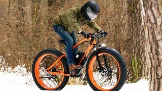 2х2 full wheel drive electric fatbike Ice and snow [upl. by Neetsirhc]