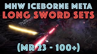 The Iceborne META Longsword Builds MHW Iceborne MR 23100 [upl. by Nagel113]