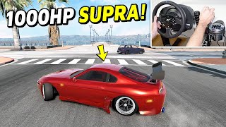 Supra Drifting between AI Traffic in BeamNG [upl. by Halle455]