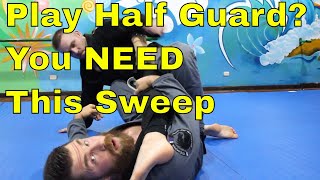 This BJJ Half Guard Sweep is So Effortless You Might Giggle [upl. by Lavine]