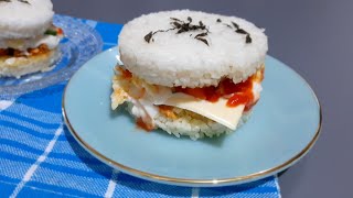 Resep BURGUSHI alias Burger Sushi makanan kekinian [upl. by Wesley]