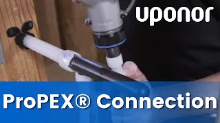 Pex Plumbing Installation How To Crimp A Pex Fitting [upl. by Hajile948]