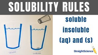 Solubility Rules  What DissolvesWhat Doesnt  SolubleInsoluble  Straight Science [upl. by Cyn]