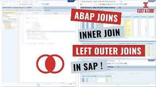 SAP ABAP Joins  Inner Join  Left Outer Join  Examples english [upl. by Paz]