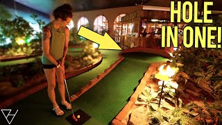 Awesome Indoor Mini Golf Course Hole In One Risk Putts [upl. by Avan362]