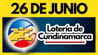 LOTERIA DE CUNDINAMARCA último sorteo del lunes 26 de JUNIO de 2023 ✅ [upl. by Leonteen]