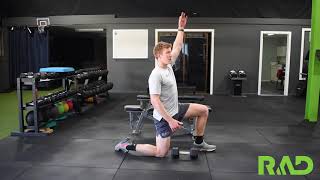 12 Kneeling Single Arm Dumbbell Overhead Press [upl. by Losiram]