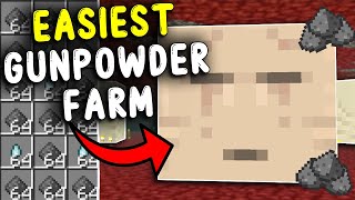 EASIEST GUNPOWDER Farm Minecraft Bedrock 121 [upl. by Porche506]