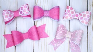 Paper Bow Tutorial 🎀 Make 5 Different Bows [upl. by Oehsen]