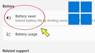 Battery Saver Setting in Windows 11 Laptop [upl. by Maidel]