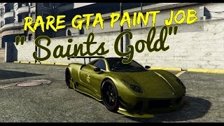 RARE GTA Online Modded Crew Color quotSAINTS GOLDquot [upl. by Id]