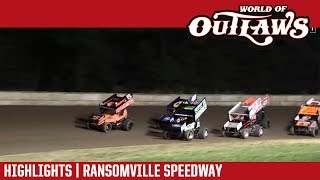 World of Outlaws Craftsman Sprint Cars Ransomville Speedway July 27 2018  HIGHLIGHTS [upl. by Oicafinob657]