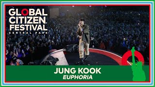 Singer Jung Kook Performs BTS Song ‘Euphoria’  Global Citizen Festival 2023 [upl. by Alane]