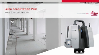 Leica ScanStation P40 Howto start a scan [upl. by Ylus]